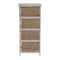 Household Essentials 4-Drawer Dresser with Natural Wicker Baskets